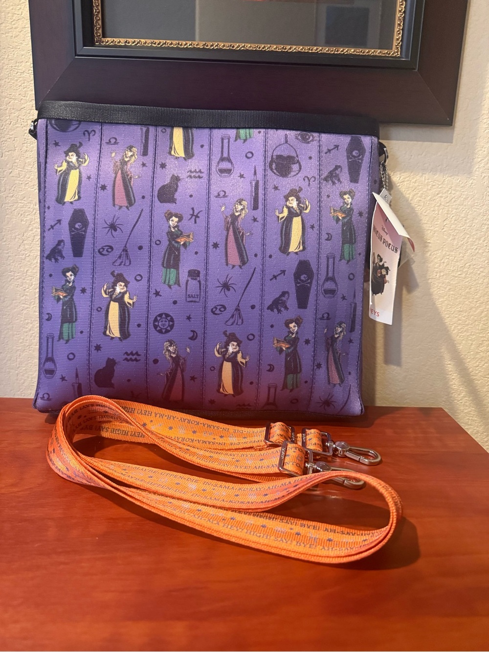 NWT DISNEY HARVEYS HOCUS POCUS SANDERSON SISTERS CROSSBODY BACK BAG HALLOWEEN